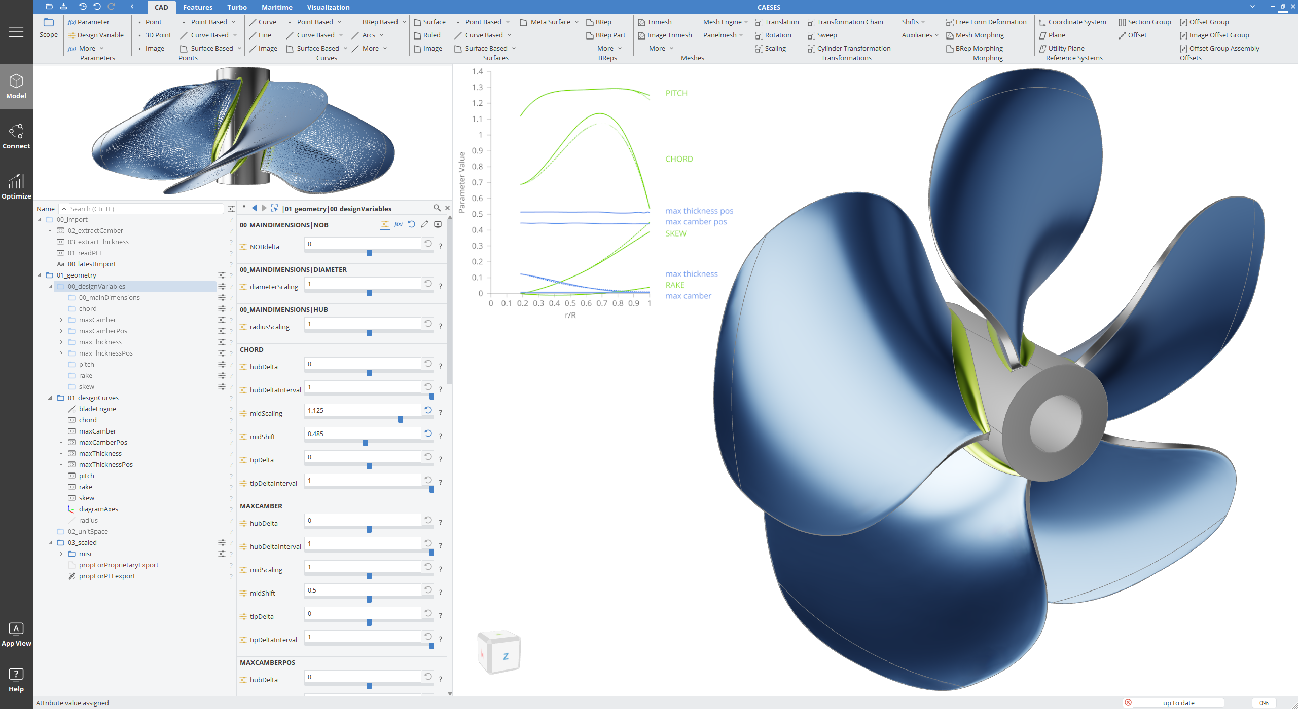 !CAESES Propeller Design GUI