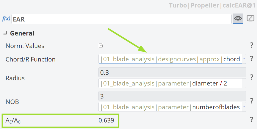 Calculation of Expanded Area Ratio
