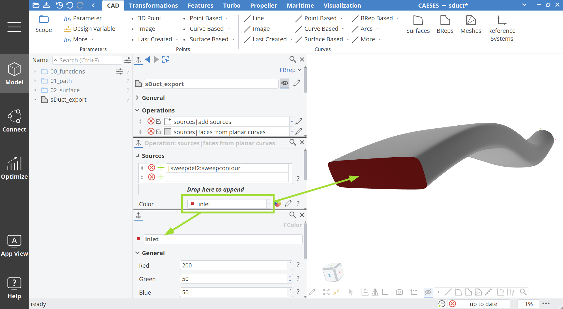 ANSYS ACT App Named Selections Inlet