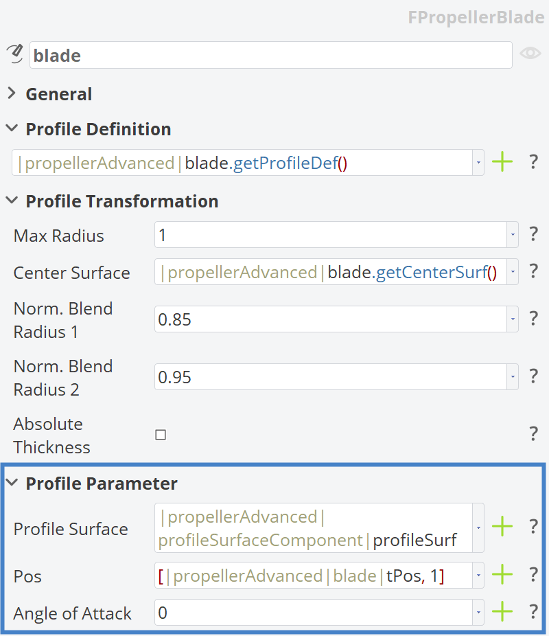 FPropellerBlade GUI