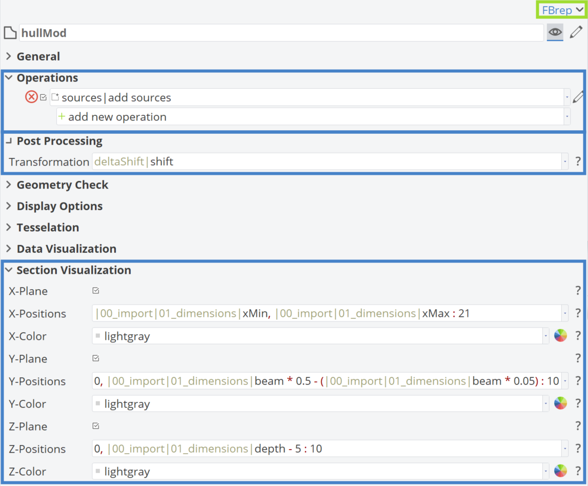 Define BRep and Section Visualization Define BRep and Section Visualization