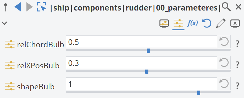 Bulb Dimensions of Rudder Bulb Dimensions of Rudder