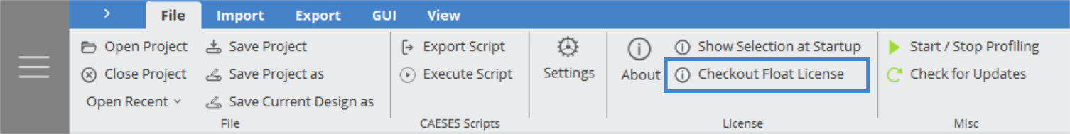 !checkout offline license