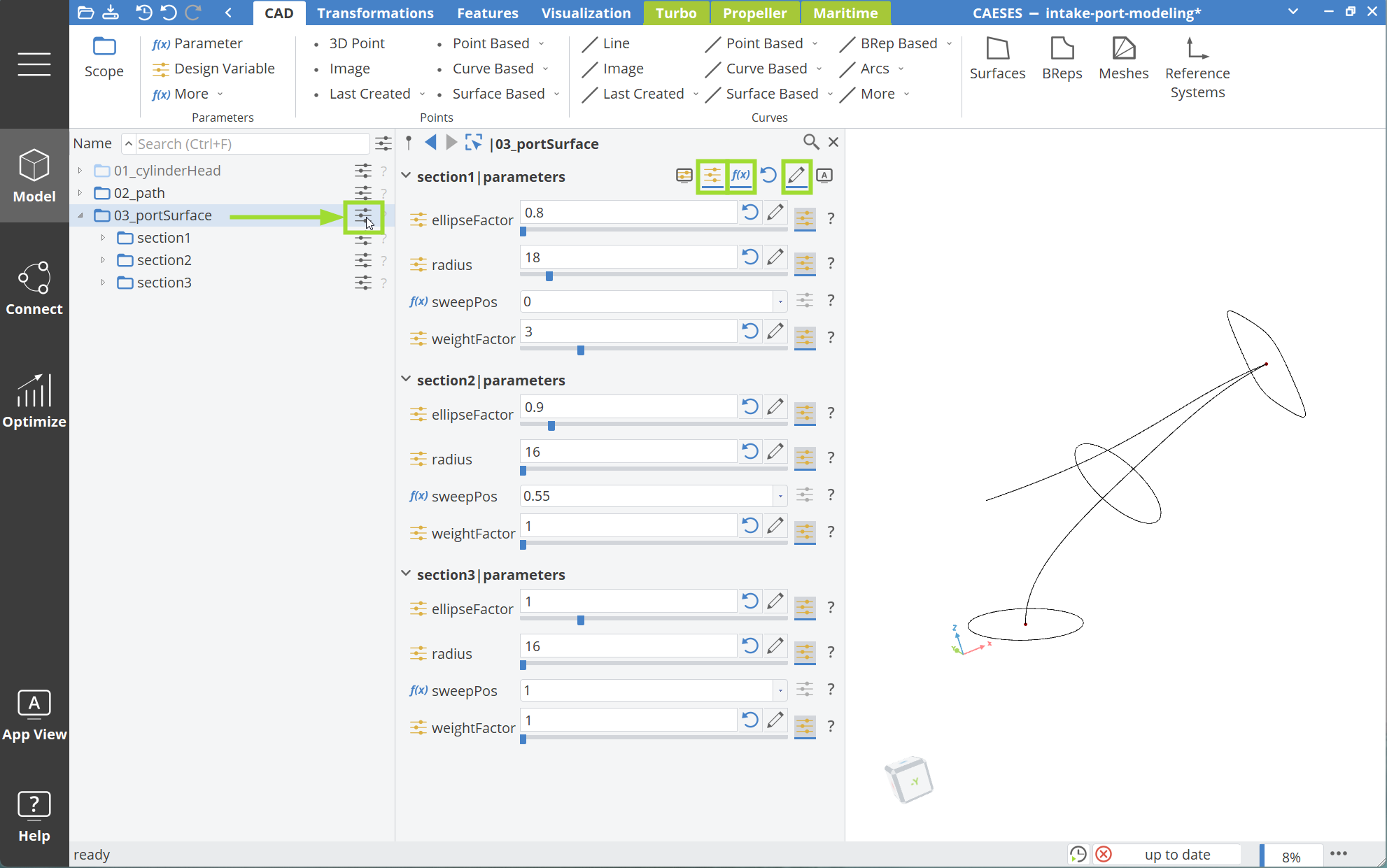 Overview for design variables and parameters Design Variable Overview