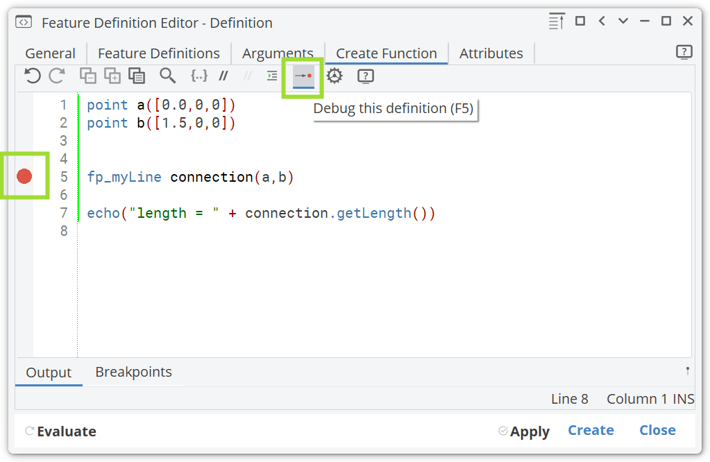 Feature Definition Debug