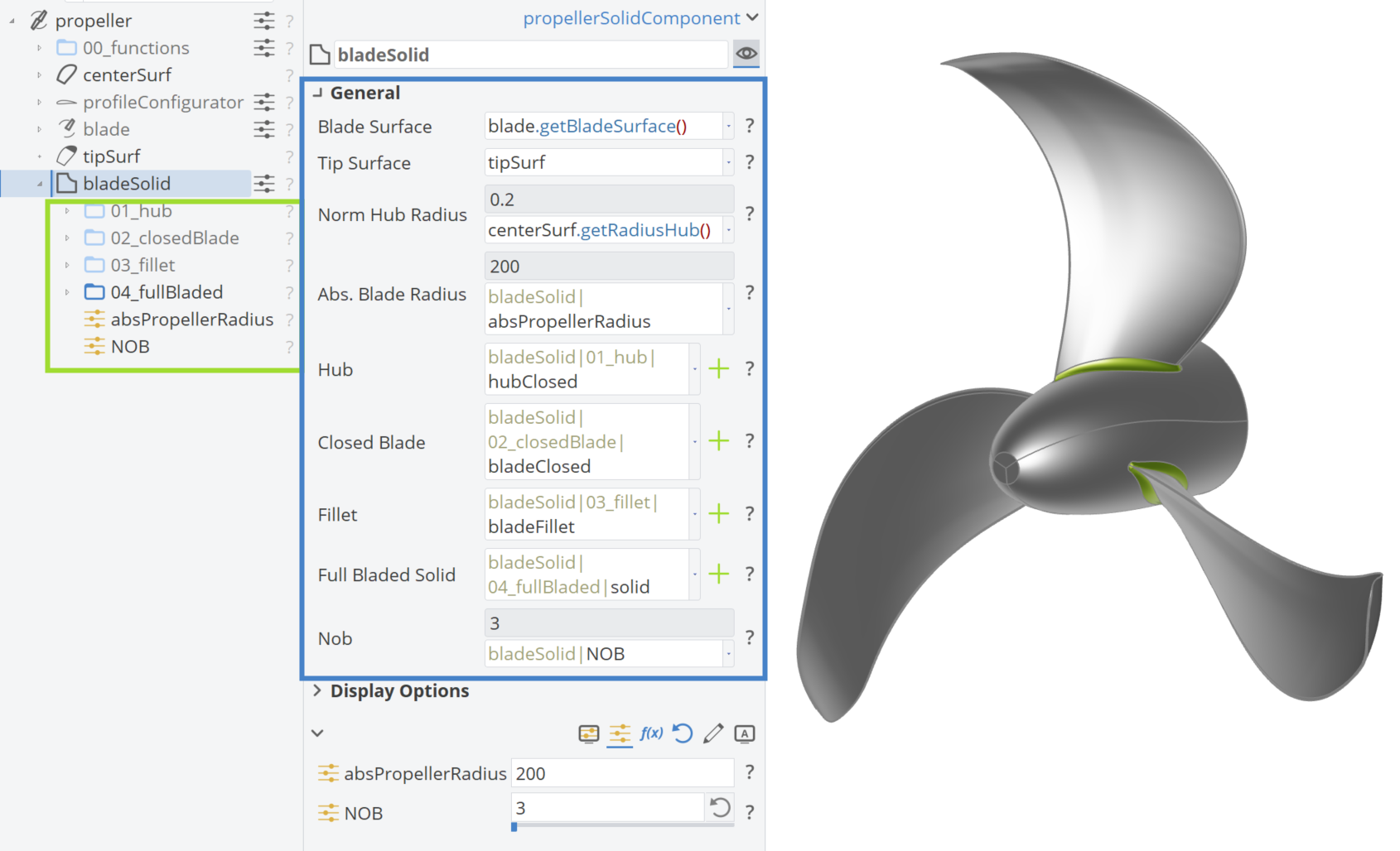 Full Bladed Propeller GUI
