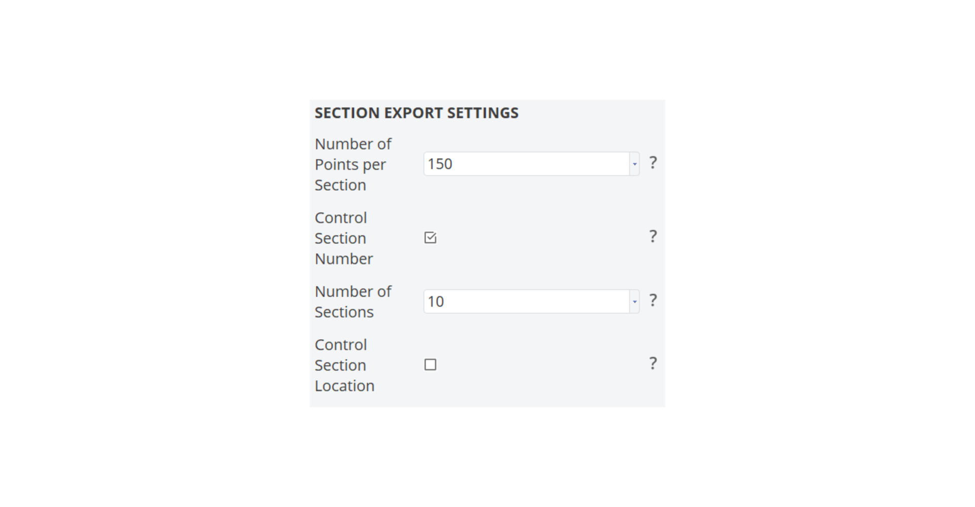 Select Number of Sections !Section