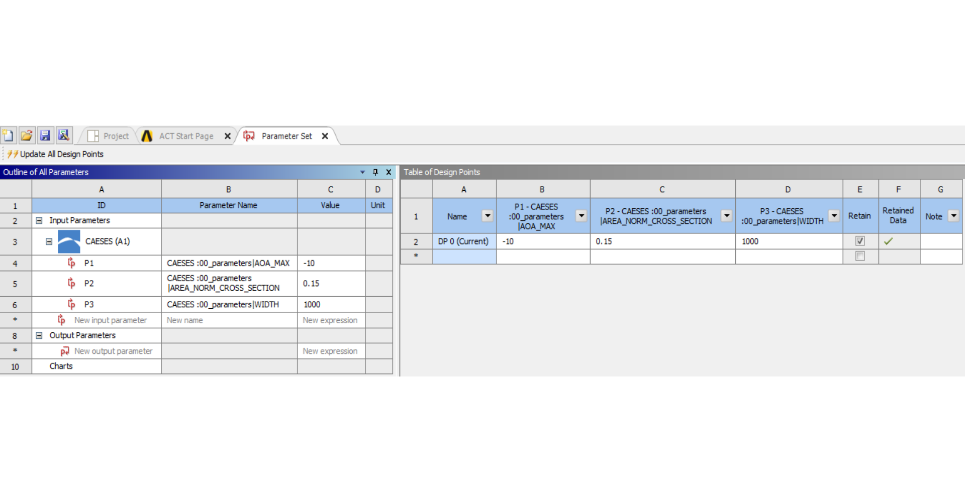 ANSYS Workbench parameters !parameters