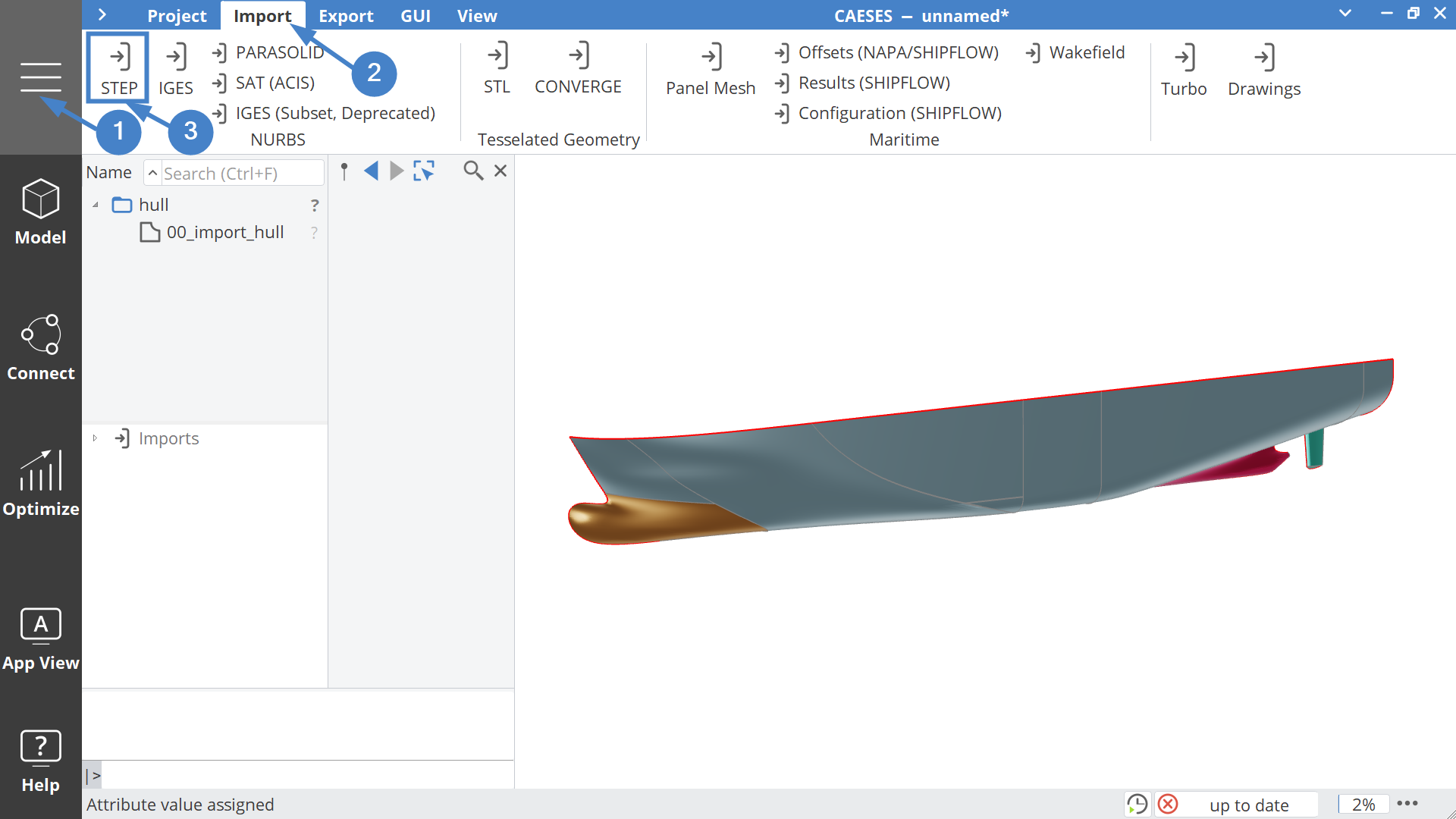 Import a STEP file Import a STEP file
