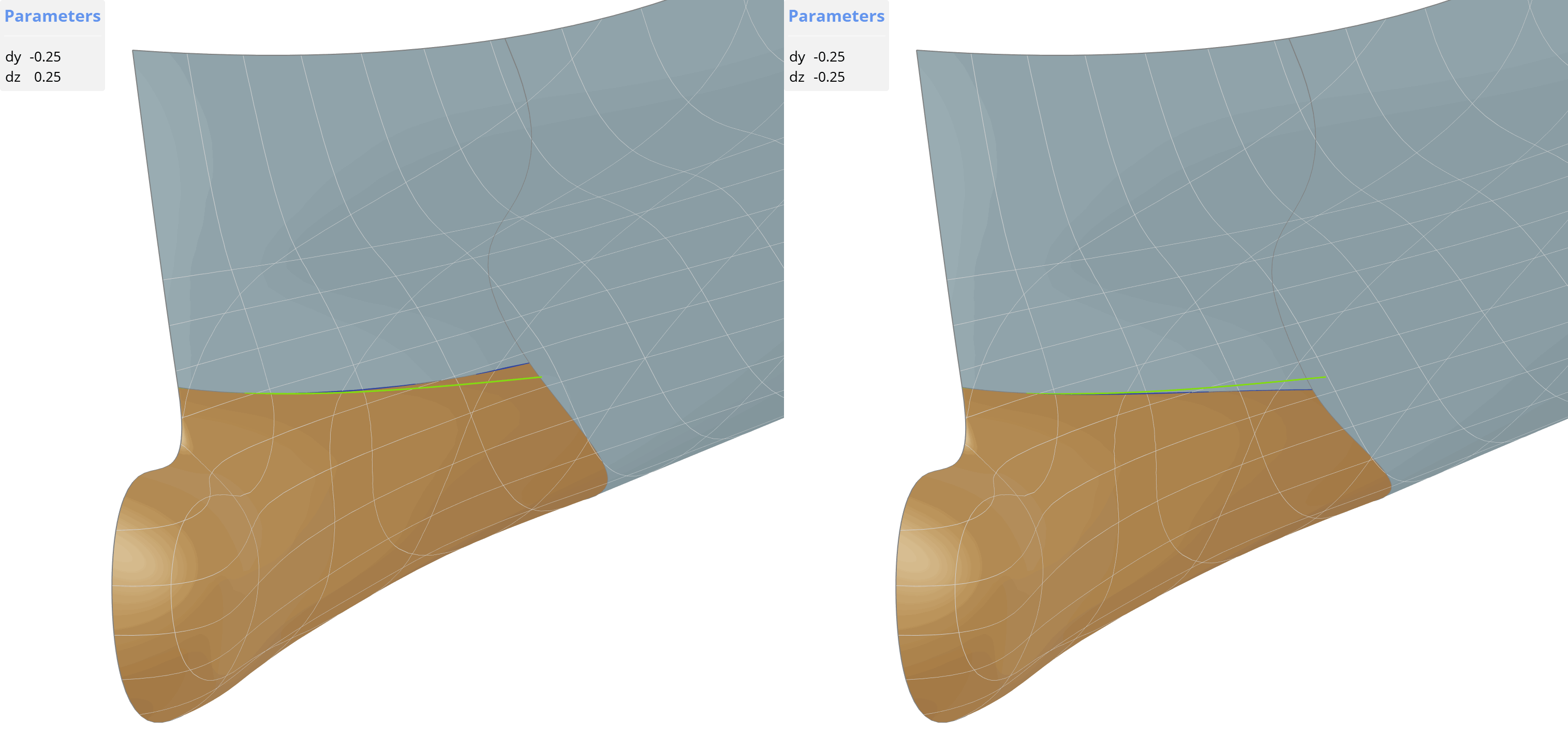 BRep Morphing of Knuckle Curve BRep Morphing of Knuckle Curve