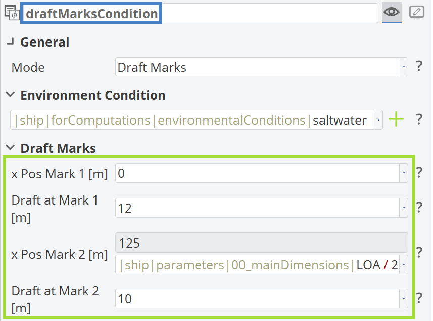 new Draft Marks Condition
