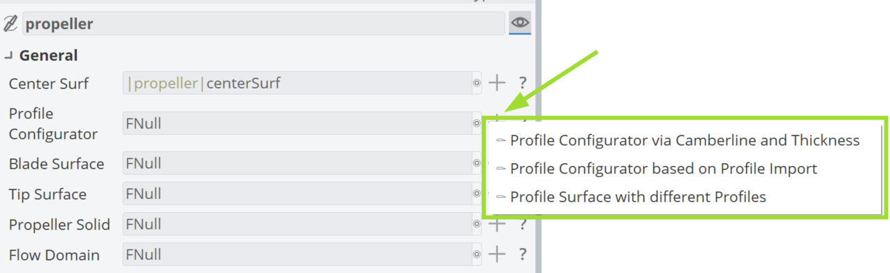 Profile Configurator Options