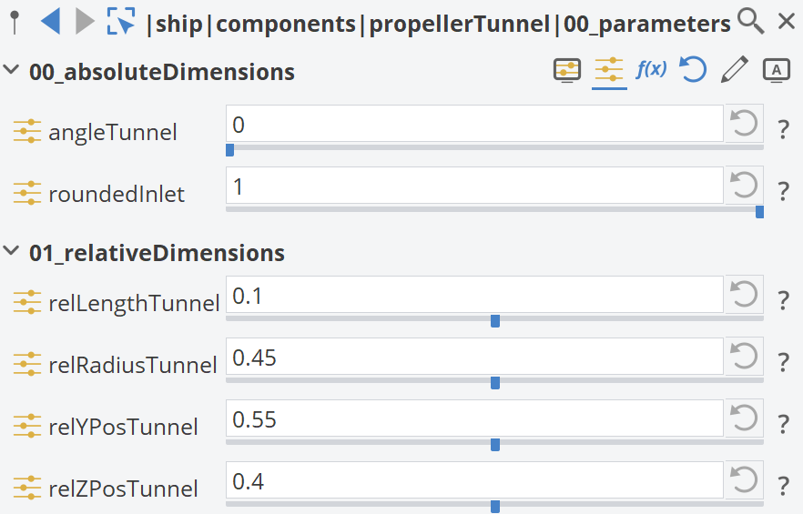 Parameters of Propeller Tunnel Parameters of Propeller Tunnel