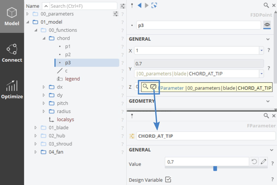 Hover over object and quick edit Object Editor Context