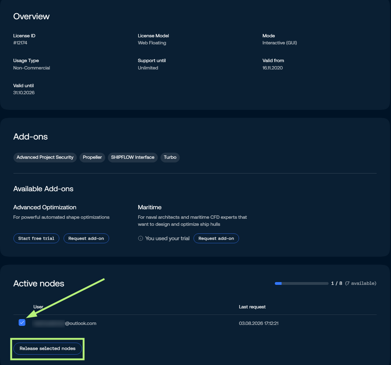 !release float node