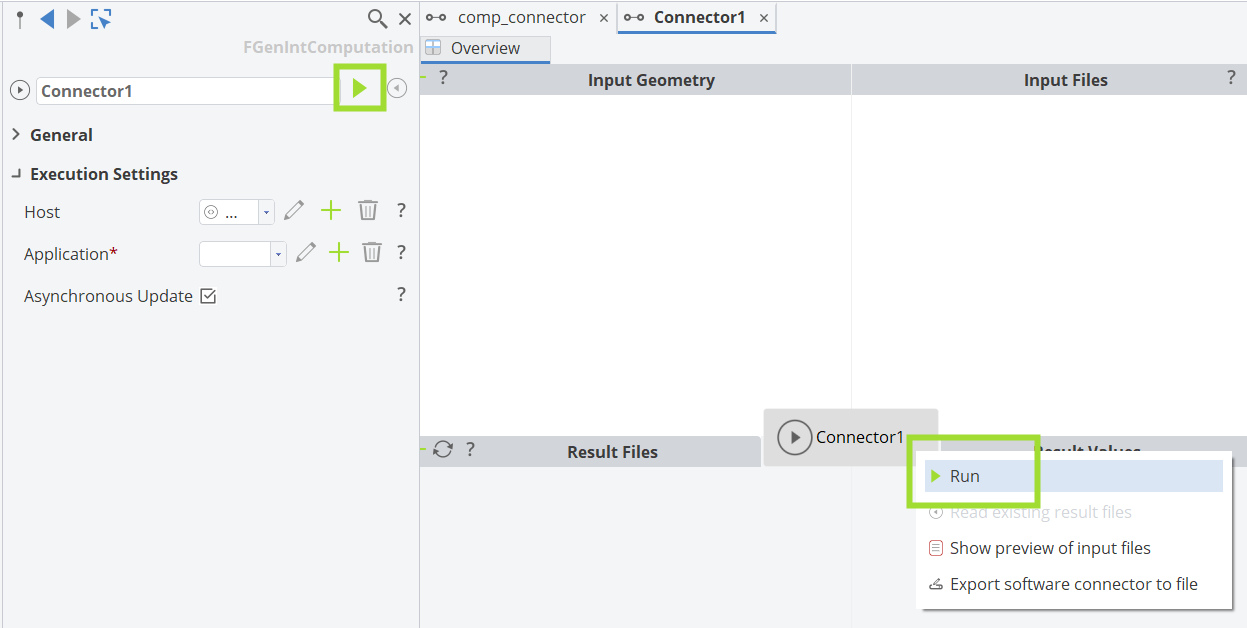Software Connector Computation Run