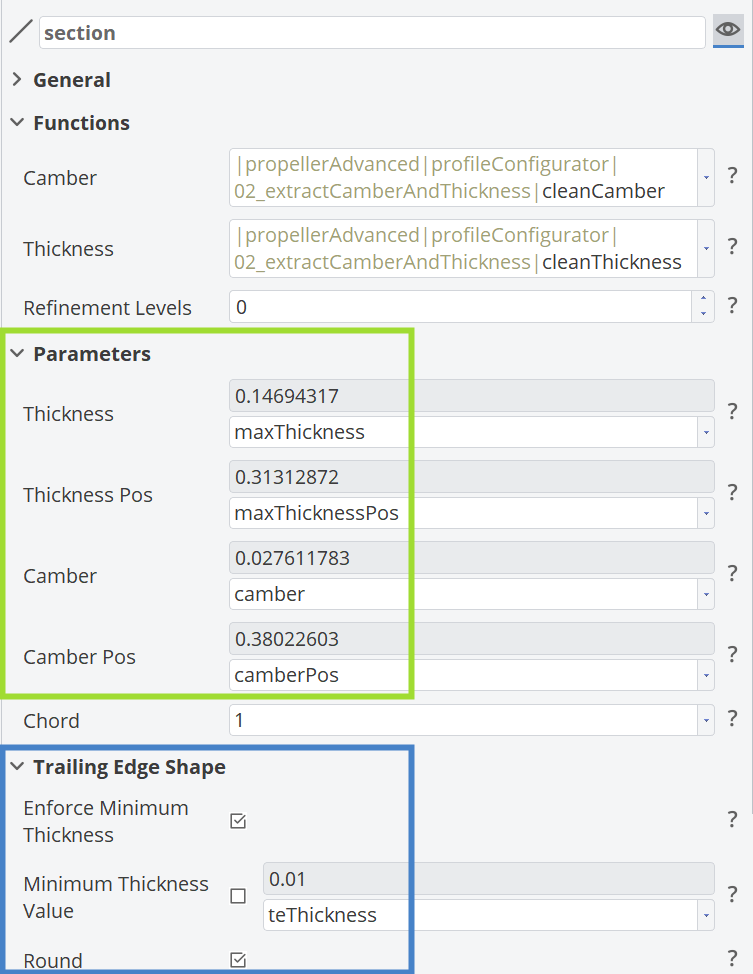 Section Curve GUI