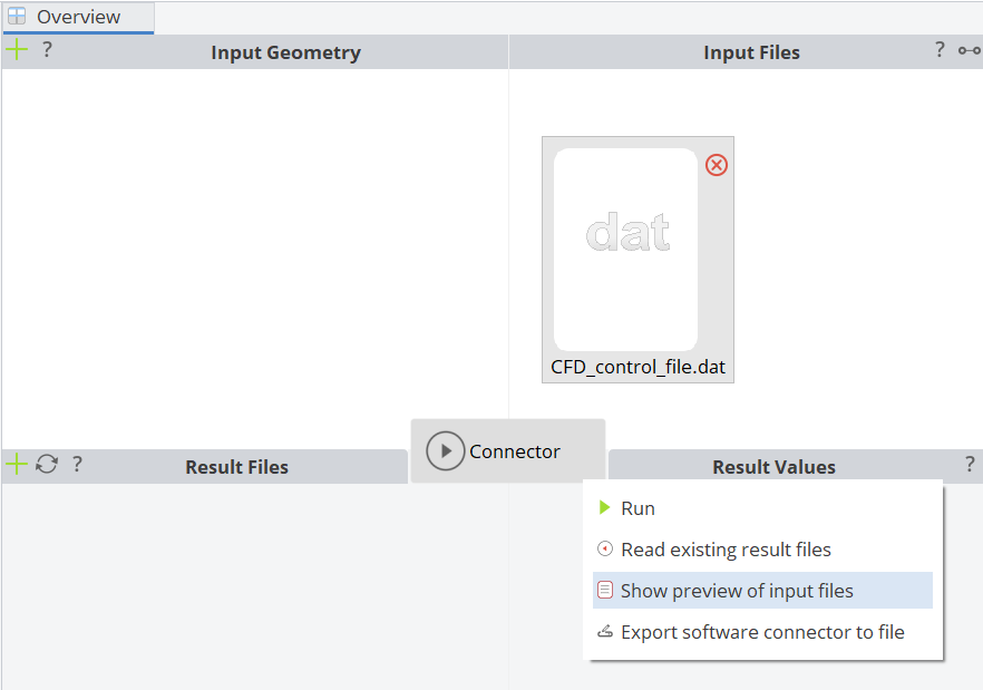 Software Connector Input Files Preview