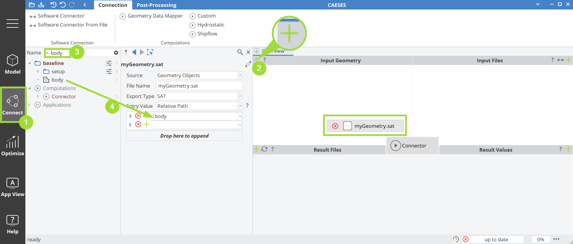 Software Connector Input Geometry