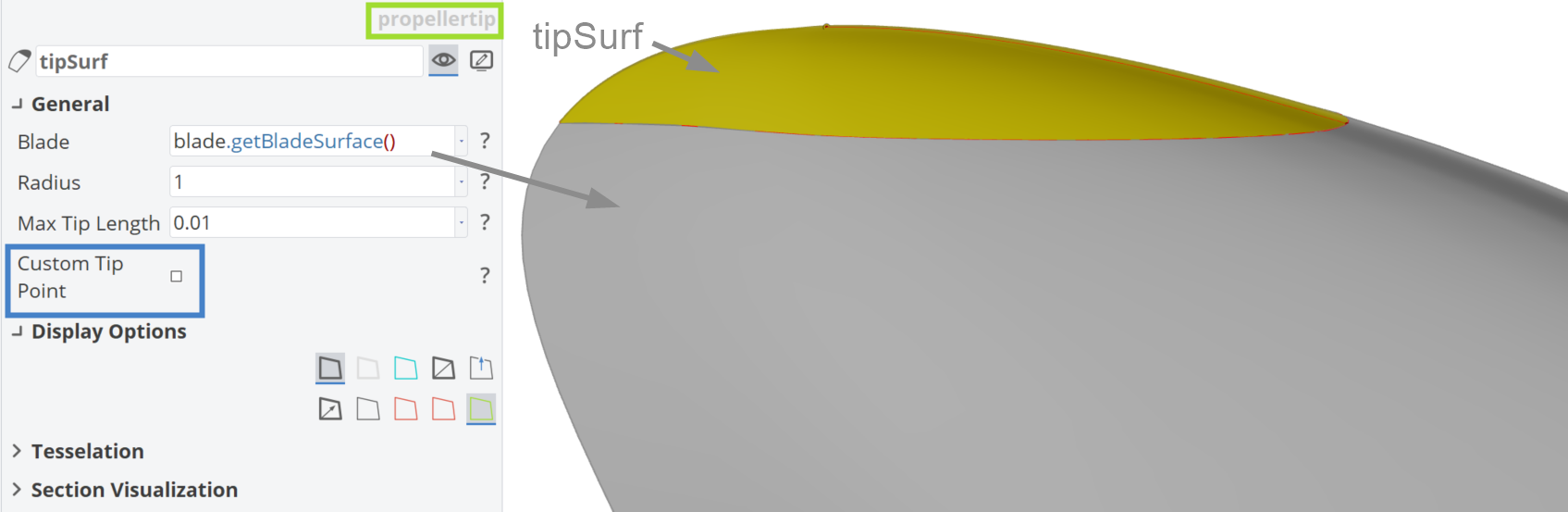 Propeller Tip Surface