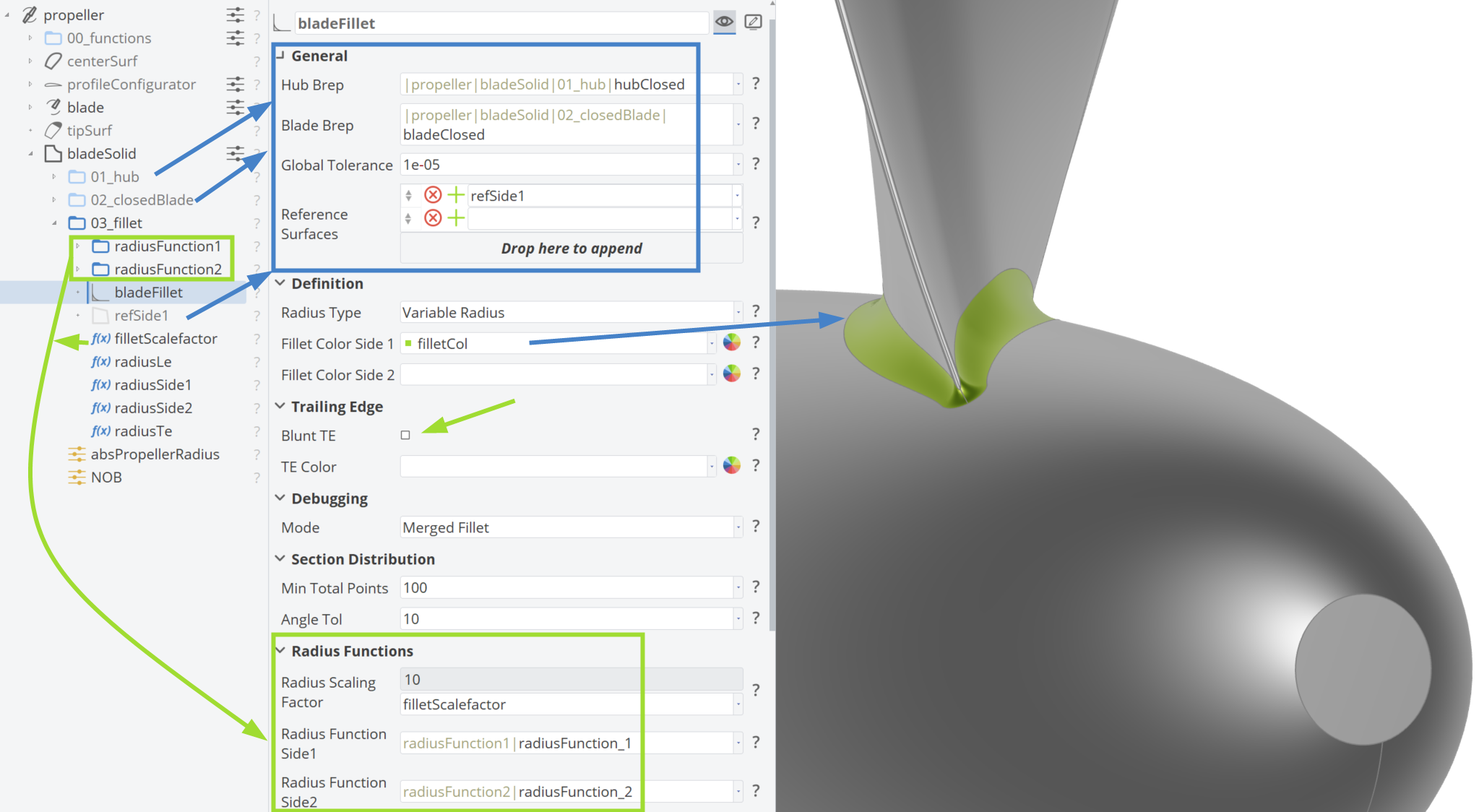 Variable Fillet